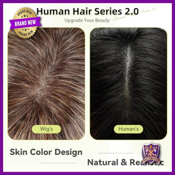 14 Inch Straight Layered Human Hair Wig with Bangs Lightweight main image 5